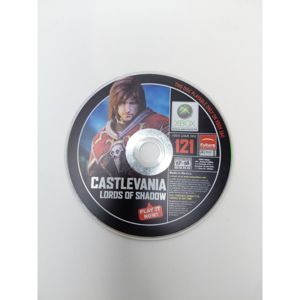 Microsoft Xbox‎ 360 DEMO DISC Castlevania Lords Of Shadow #121 Video Game - RARE